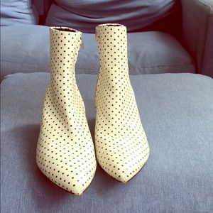 Dolce Vita polka dot white bootie!